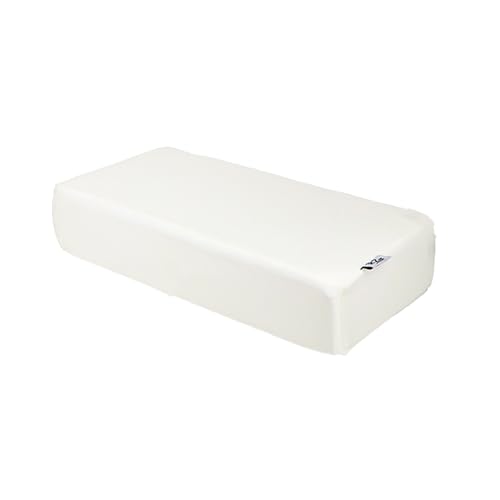 Dr. Zzz Cooling Cube Pillow Case Cover Soft Jersey Comfortable Side Sleeper Pillowcases White Pillow Cover (Thin 12x24x6)