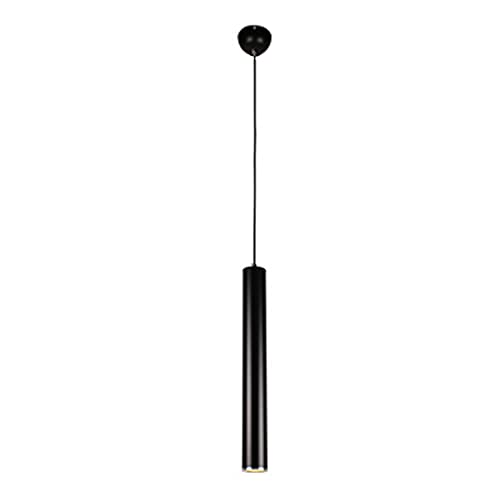 Chandelier led moderne RAGGZZ en tube long noir à tête unique pour éclairage de cuisine