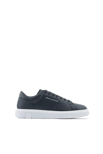 Armani Exchange Herren Men's, Basic, Back Extended Logo, Navy Sneaker, 42 EU