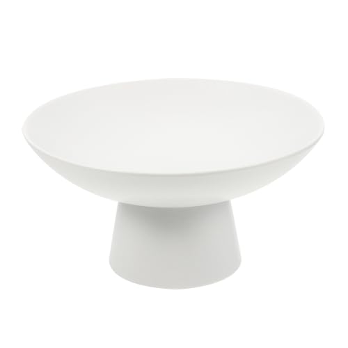 BEBEMOKO Frutero de cerámica con patas altas, elegante soporte para servir postres y aperitivos para encimeras de cocina, plato de caramelos para frutas, postres y aperitivos, 1 unidad
