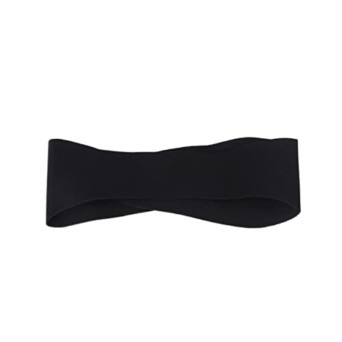 Waterproof Swimming Ear Band Adjustable Headband for Kids and Adults Soft Silicone Hair Protection for Bathing and Diving Black