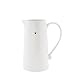 Bastion Collections Pichet à lait en céramique - Motif cœur - Blanc et noir - Hauteur : 22 cm