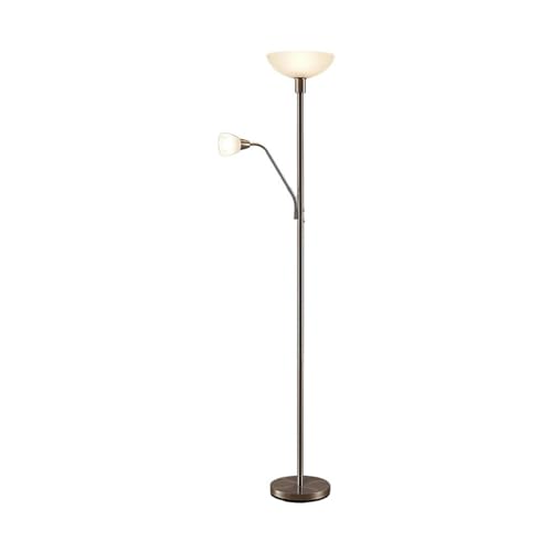 Lindby LED Stehlampe/Deckenfluter dimmbar, verstellbarer Lesearm, Standleuchte inkl. Easydim LED Leuchtmittel (austauschbar), warmweiß (2.700K)