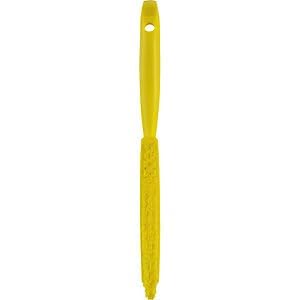 Image of Vikan 41956 Brush,Narrow Hand,Stiff,11 inch x .75 inch,PP /PBT,Yellow