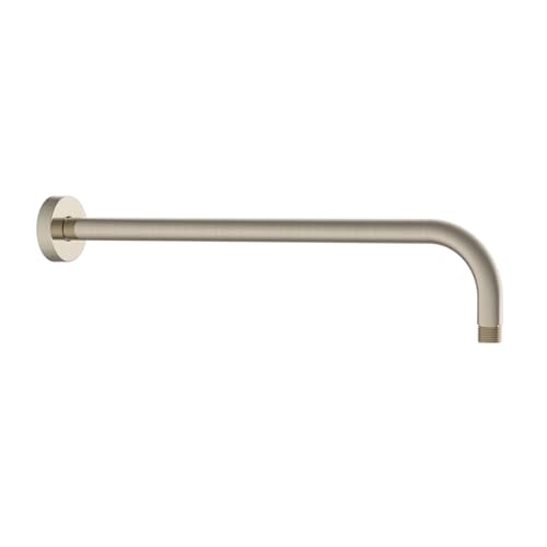 Hibbent 16 Inch All Metal Shower Extension Arm, Extra Long Stainless Steel Rainfall Shower Arm Water Outlet with Flange, Wall Mounted Shower Head Extender, Brushed Nickel - image 1