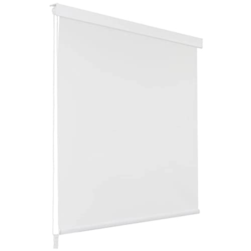 Homgoday Store de douche - Rideau de douche - Store de baignoire - Store à cordon pour douche et baignoire - Store à séchage rapide - 120 x 240 cm - Blanc