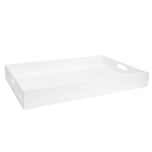 Plateau de service en bois 60x40x8cm Plateau en bois Plateau pour petit-déjeuner Plateau décoratif Plateau à porter Plateau de présentation Plateau de...