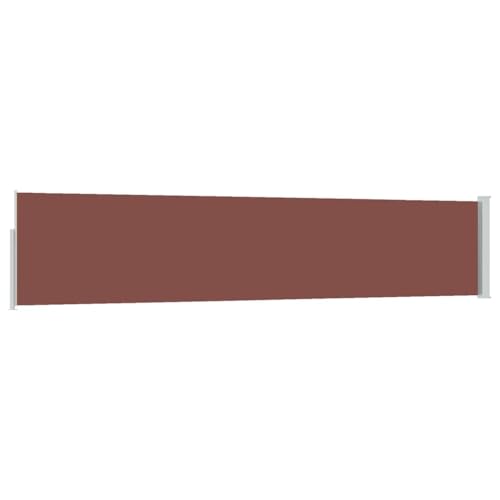 Brise-vue rétractable marron 5m auvent extérieur résistant aux intempéries - 6