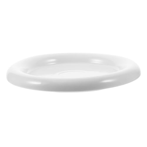 COHEALI Assiette à Hors-d'œuvre en Céramique Blanche, Forme Créative