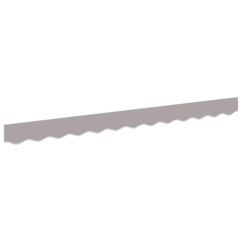 Tomostar Tissu de Remplacement de Cantonnière d’auvent, Lambrequin pour Store Toile de Remplacement Bandeau Banderole Store Banne Cadre de 3 m Gris Clair...