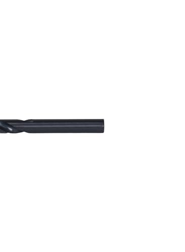Image of Century Drill & Tool 24118 Pro Grade Black Oxide Drill Bit, 9 /32 inch, Pro | Straight shank, 4-1 /4 inch overall length, 135 point, cuts steel, wood & plastic, 135 split point