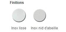 EVIER INOX NID ABEILLE 86X50 1 BAC 1 EGOUTTOIR SIROS