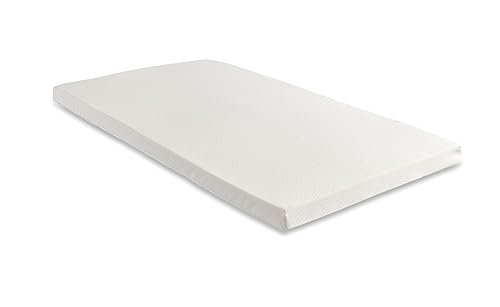 Starlight Beds Shorty - Cubrecolchón de Espuma viscoelástica, 5 cm de Grosor, con Funda extraíble y Lavable, Color Blanco, 75 x 175 x 5 cm