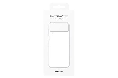 Image of SAMSUNG Galaxy Z Flip4 Clear Slim Cover, Protective Phone Case with Finger Loop, Soft Surface, Durable Design, US Version, Transparent