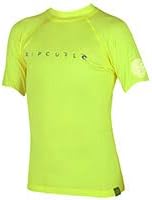 Rip Curl Youth Dawn Patrol UV Short Sleeve Tee, Size 6, Lime Yellow