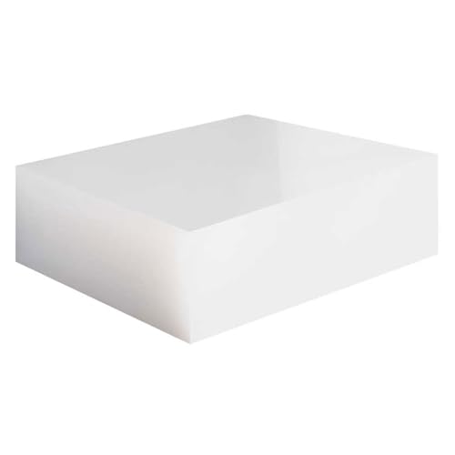 SHOUCAN White Silicone Rubber Block, 200×200mm Square Silicone Rubber Bench Block Thickness 30-50mm for Industry, Home and Construction,200×200×30mm