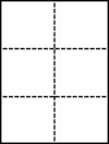 Laser Cut Sheet Paper Form, 8 1/2 x 11 Blank Perforated, 24# Paper, Perfed for 6 equal sections - 500 sheets/ream (S37)