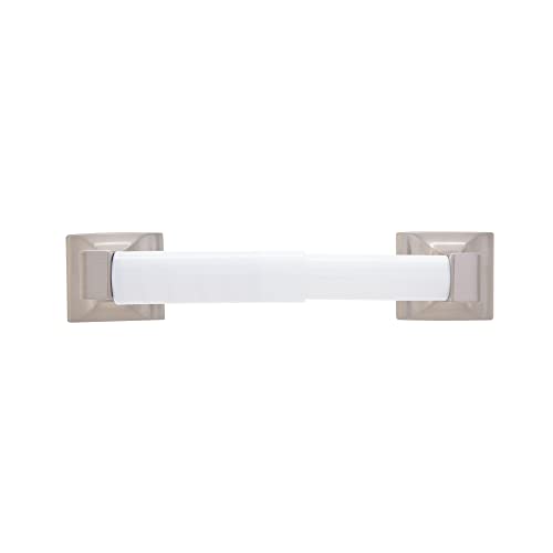 Image of Design House 539171 Millbridge Toilet Paper Holder Wall Mount - Bathroom Toilet Paper Holder, Classic Toilet Paper Roll Holder - Satin Nickel
