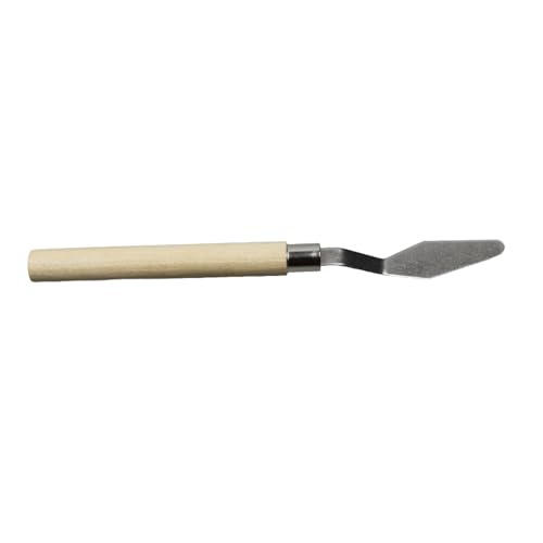 Espátula de acero inoxidable para dibujo, pintura al óleo, mango para artistas, manualidades, papelería, raspador, herramientas, escuela, puntiaguda/pequeña