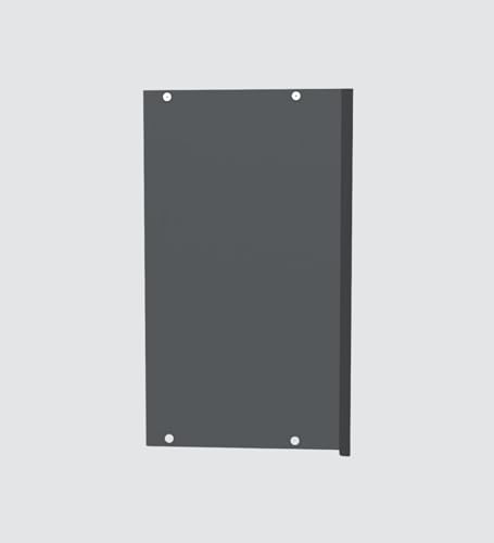 Image of SPECIALITY PANELS Aluminium Black Profile 3 Door Wall Cabinet | Fluted Glass Handless Shutters | Wall Mounted Kitchen Storage Cupboard | Space Saving Multipurpose Storage Unit | DIY Assembly