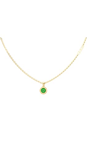 GUESS Damen-Kette Edelstahl Zirkonia One Size, Gold, Grün 32023470