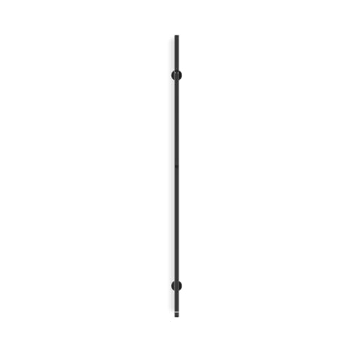 CREATE/Warm Towel Tube/Sèche-Serviettes électrique 1 Barre Noir/Design Vertical, 150x2,5 cm, 2 réglages de température, minuterie, Acier Inoxydable, 60W