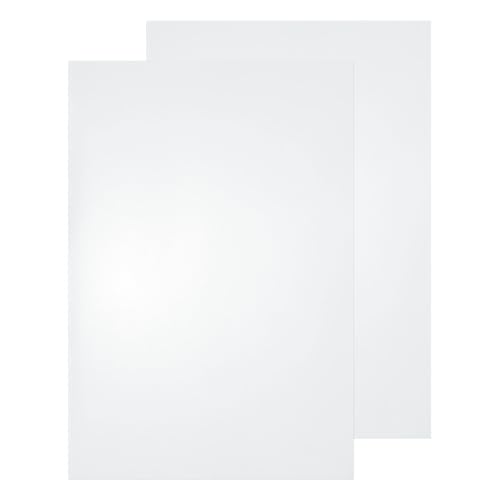 Image of HARFINGTON 2pcs Clear Plastic Sheets 12 inch x 8.3 inch x 0.05 inch Transparent Flexible PVC Sheet Panels with Protective Paper for Signs DIY Display Projects Craft Picture Frames Painting