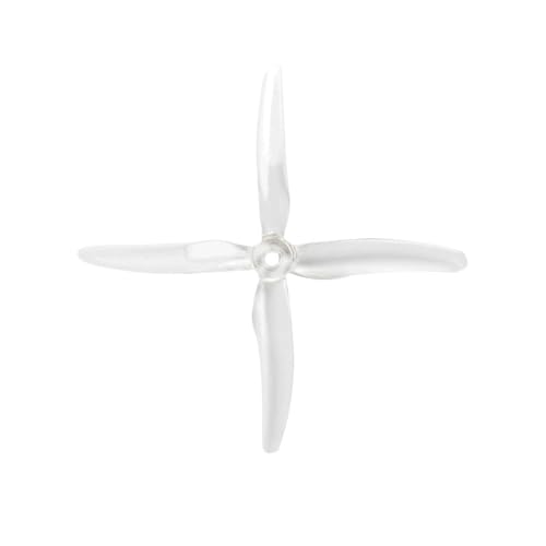 4 PCS 51455 5inch 4 Props 2�y�ACW CCW Racing�h���[���ƌ݊����̂���u���V���X���[�^�[�p(TRANSPARENT)