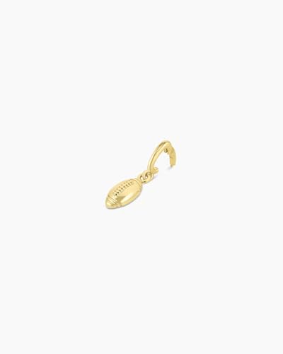 gorjana - Varsity Parker Charm 1/4" - 18k Gold-Plated Brass - Sports Enthusiasts - Personalize Your Jewelry - Easy Attachment and Removal4