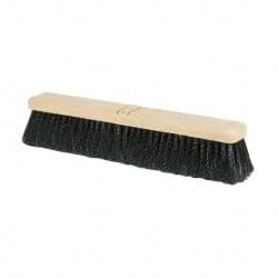 PRO SOURCE Bolt-On Style Push Broom Head: Black Polypropylene Bristles, 18\" Wide