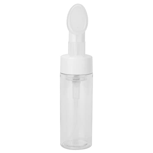 Botella de Espuma con Cepillo, Botella de Espuma Transparente con Cepillo, Biberón Espiral Boca para Limpiador Facial (100ml)