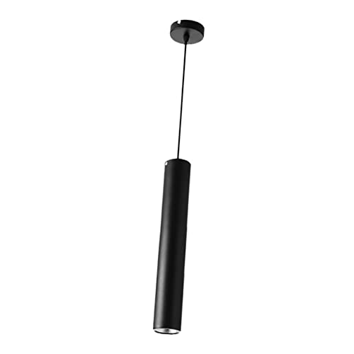 Homoyoyo Lámpara Colgante De Barril Largo Lámparas De Araña Condujo Moderno Araña Llevada Lámpara De Tubo Lámparas Colgantes Luces De Techo Comida Candelabro De Luz Aluminio Black