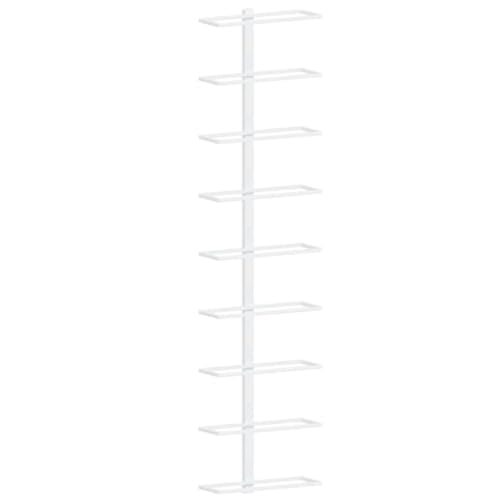 Soporte de vino de hierro blanco para 9 botellas miniatura 2