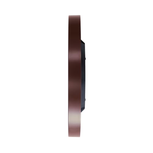 Image of Ajanta 12 Inches Silent Sweep Radium Analog Wall Clock - Night Glow, White Dial - 30x30 cm, Brown W, Plastic