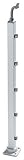  PIQUET POTEAU DE FIXATION À PLAT ALUMINIUM HAUT. 96 CM POUR REMBARDE ESCALIER METAL OU BARRIERE TERRASSE