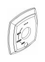 Rosace de rechange Kohler doré métal pour plomberie design
