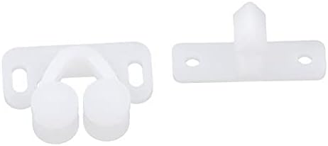 5xWhite ABS Double Ball Cabinet Cupboard Display Door Roller Latch Catch | Universal Fit | High-Performance