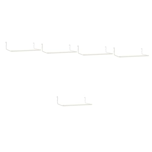 Gatuida Ribbon Rack 5pcs Pegboard Paper Towel Holder Pegboard Organizer Shelf Extendable Pegboard Towel Rack Peg Board Tool Utility Hooks Storage Rack White Wall Hanging Stainless Steel