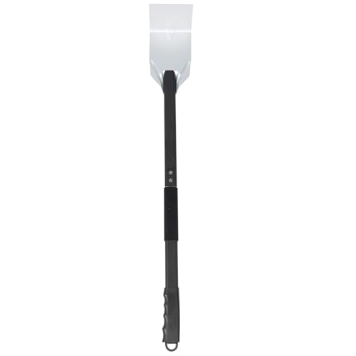 ibasenice Espátula Metálica para Chimenea Mango Largo de Aluminio y Acero Inoxidable, Herramienta Ligera para Limpieza de Cenizas y Carbón en Parrillas y Hogares