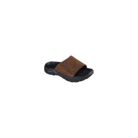 Sandalia Skechers Arch Fit Motley SD, Cuero marrón Oscuro con Malla Cover