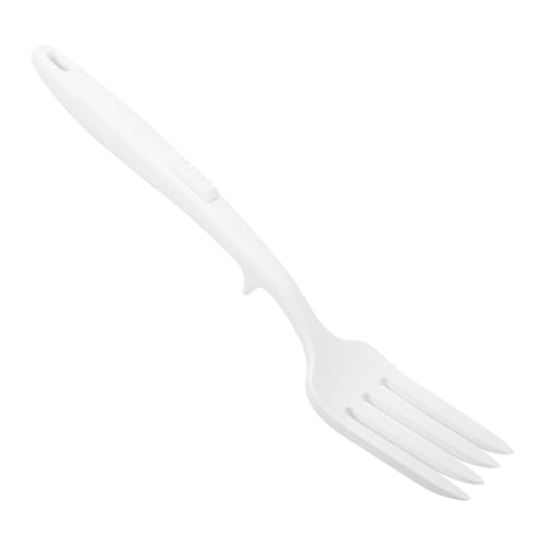 POPETPOP Fourchette Cuisine en Silicone Flexible pour Pâtes et Nouilles, Accessoire de Cuisson Solide Manche Confortable, pour Dîner Entre Amis