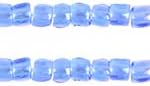 Czech Seed Beads 3Cut 12/0 Transparent Ice Blue Iris Strung 3600 Beads for Jewelry Making and Crafts
