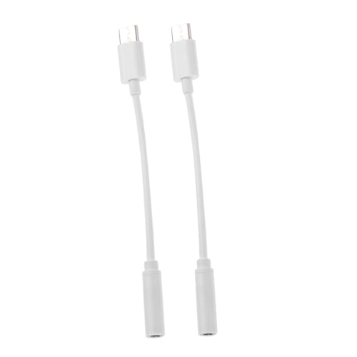 BUGUUYO 2Pcs Type-c Female Headphone Jack Adapter Lightweight Portable Audio Converter Cable for Phones Aux Connector Compatible with Mobile Devices