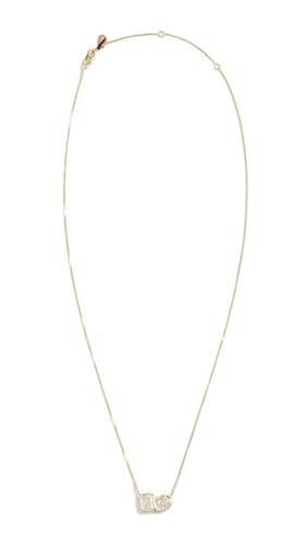 SHASHI Women's Bezel Pear Cushion Necklace, Gold, One Size