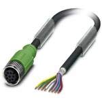 PHOENIX CONTACT SAC-8P-10 0-PUR/M12FS SH 10 M, 1522891, 8-Position, Braided, Free END, IP67, M12 CORDSET, Sensor/Actuator Cable, Shield