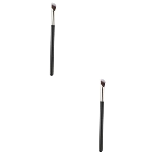 WOONEKY 2pcs Professional Makeup Brush Set Angled Concealer Brush for Eyes Nose Foundation Ideal for Women