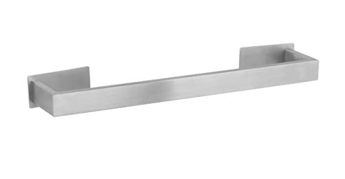 Wenko Turbo-Loc - Barra de Toalla de baño (40 cm, Acero Inoxidable, Ideal para Toallas de baño o Toallas, fijación sin taladrar, Inoxidable, 41 x 4,4 x 7,6 cm)