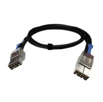 Câble SAS QNAP CAB-PCIE10M-8644-8X 1m noir pour extension stockage et baie NAS