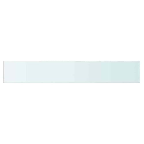 Image of Mhdvray 31.5 x 31.5 in Clear Tempered Glass Wall Shelf, Modern Floating Display for Living Room Bedroom Office, 33 lbs Load, Polished Edge, Easy Mount Small Shelf