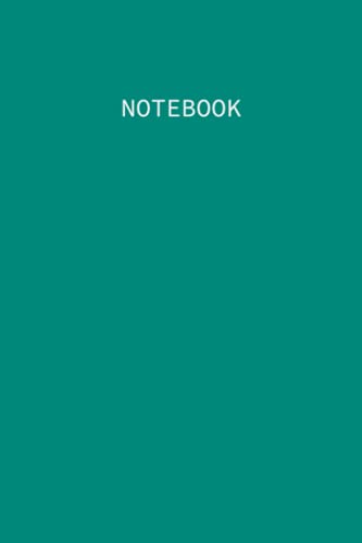 Notebook: Turquoise Cover - College Ruled ,100 Pages Medium ( 6 x 9 inches)